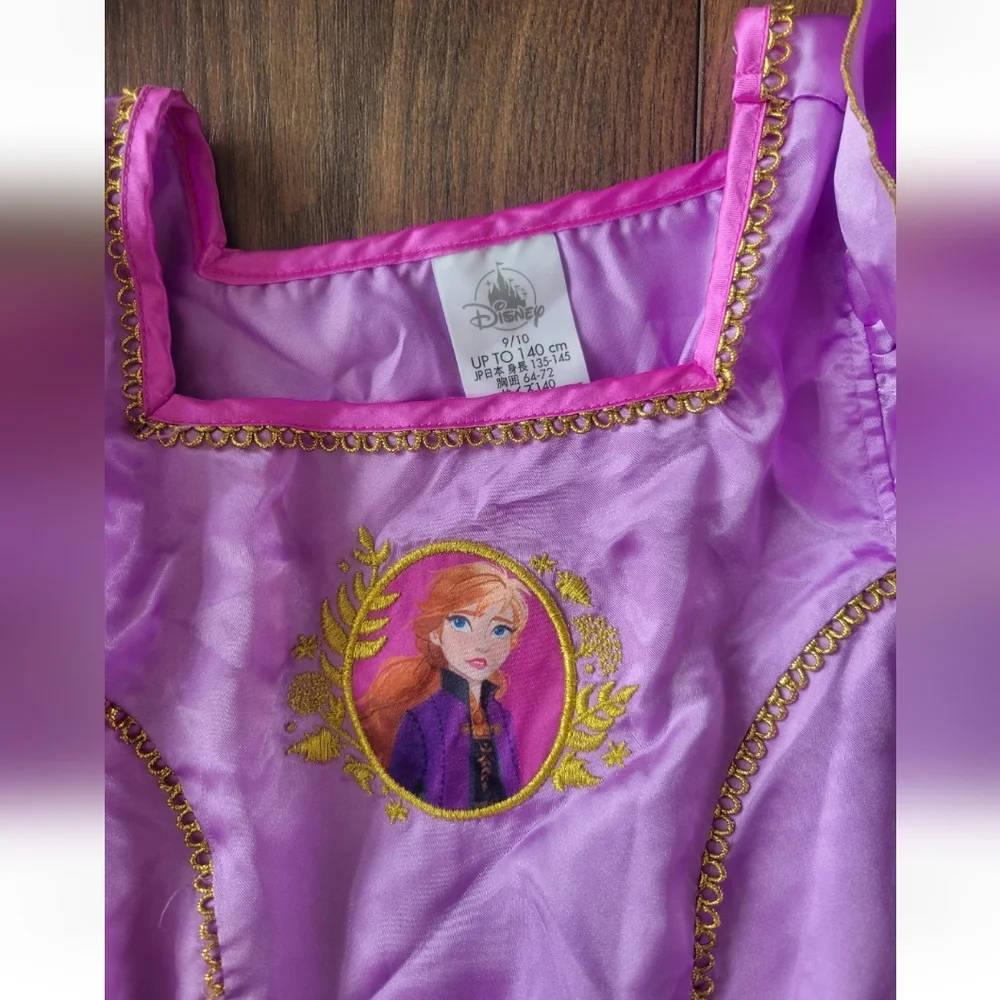 Disney Frozen Anna Purple Princess Dress Costume Girls Size 9/10